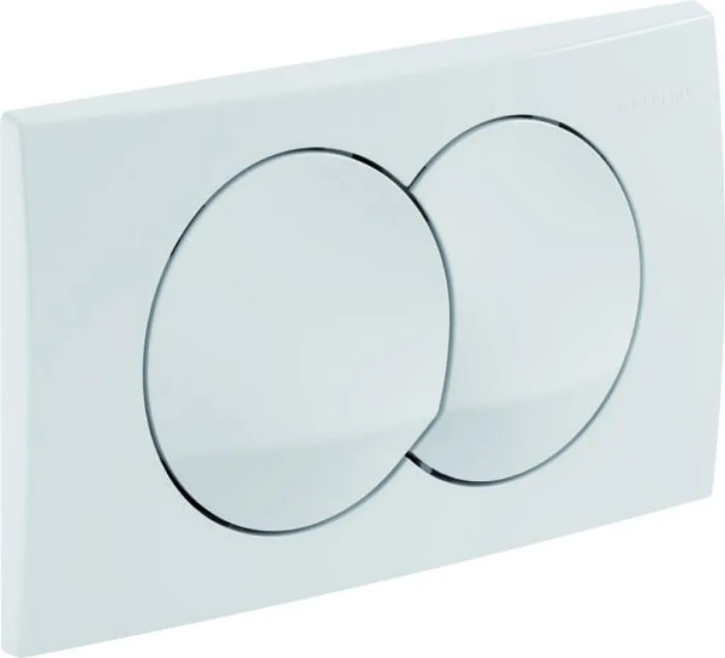 Plaque de commande Geberit Delta 20 double touche blanc pour WC