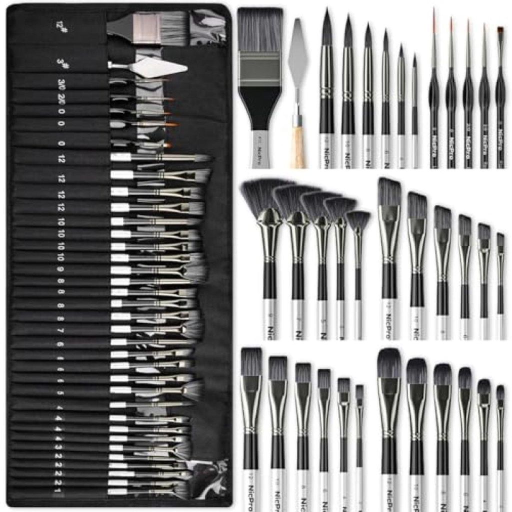 PromoHome® 36-teiliges Pinselset mit Palettmesser und Produktbild 