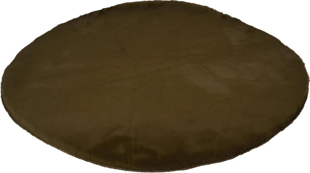 Tapis rond fourrure synthétique Ø 80 cm antidérapant et ultra moelleux