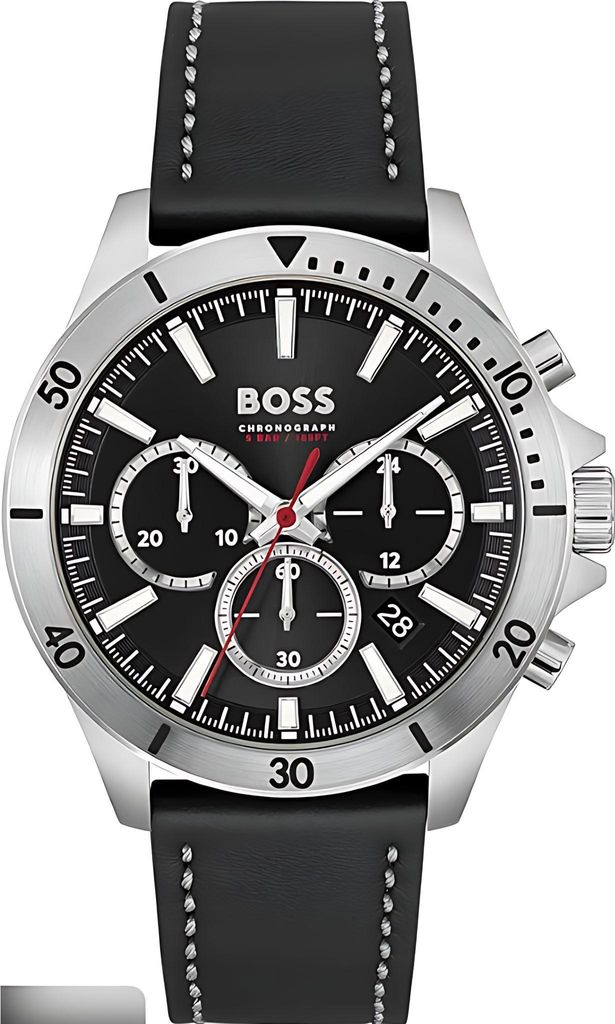 Herrenuhr Hugo Boss Troper 1514055, Lederarmband, Schwarz / Produktbild 
