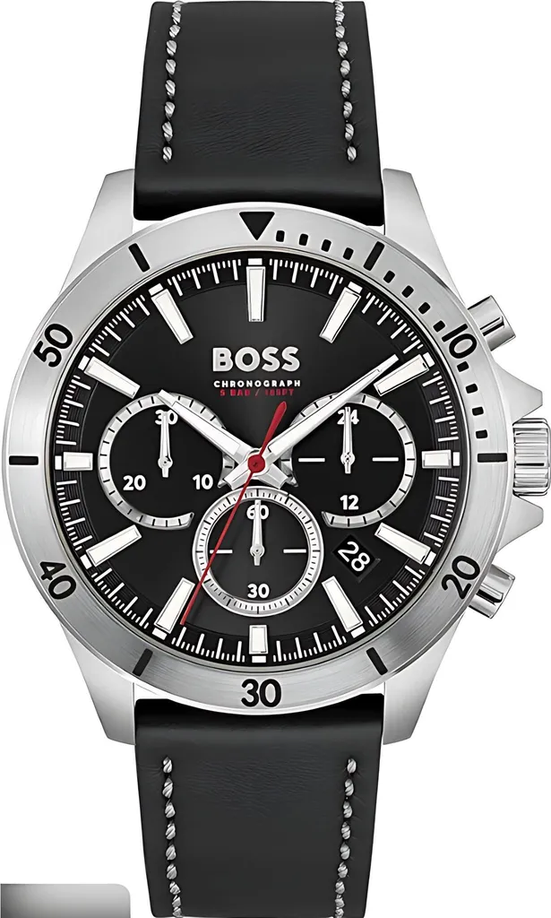 Montre BOSS Homme 1514055 - Cadran Noir et Bracelet Mailles en Acier