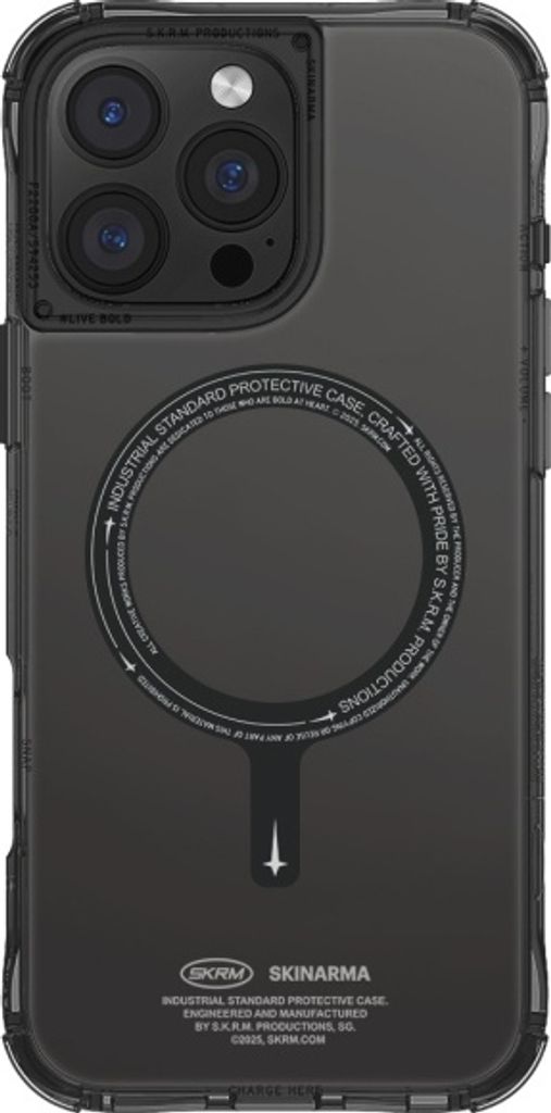 Skinarma Saido Iphone 16 Pro Max 6.9 Magnetisches Ladecase Schwarz/Schwarz