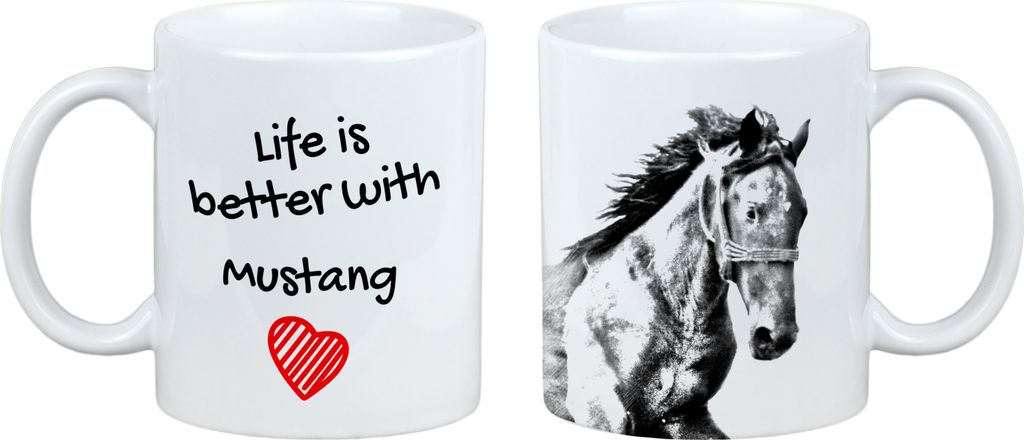 Mustang - Tasse mit Pferd, Tasse mit Bild, personalisiertes Geschenk der Marke Art-Dog