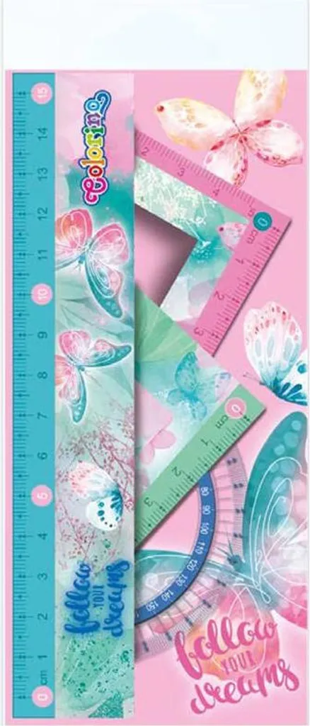 Colorino Dreams Set 4 Righelli - Kit Misura per Hobby e Creatività - 1