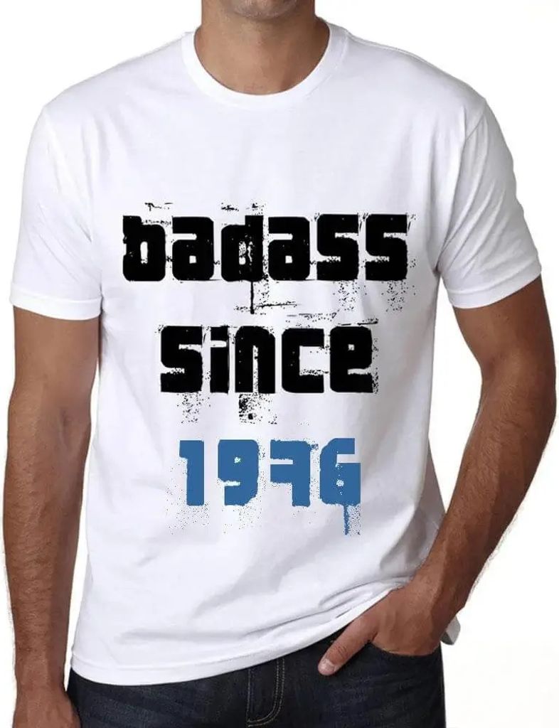 Herren Grafik T-Shirt Knallhart seit 1976 – Badass Since 1976 – Geschenk 48. Geburtstag Jahrestag 48 Jahre Jubiläum 48 Jährige Mann Jahrgang ...