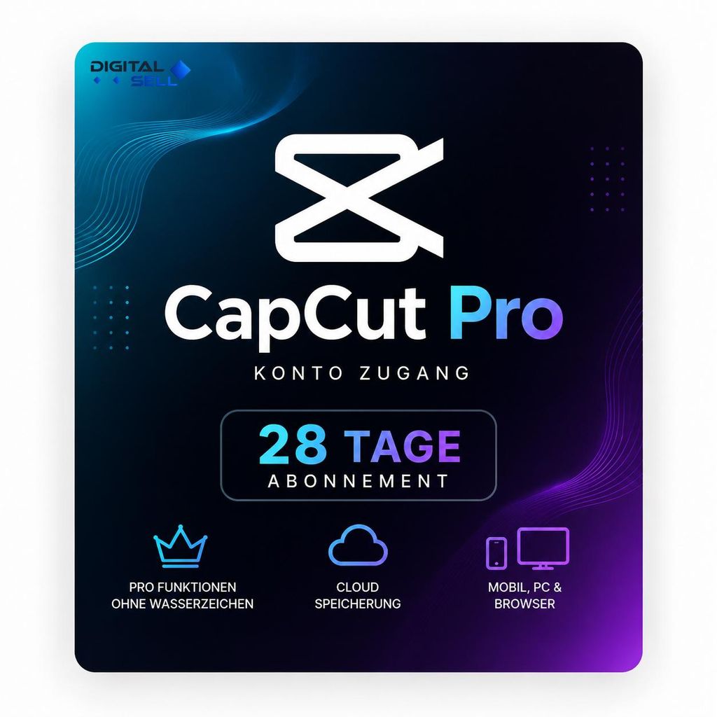 CapCut Pro – 28 Tage Konto-Zugang | Digitales Konto | Produktbild 