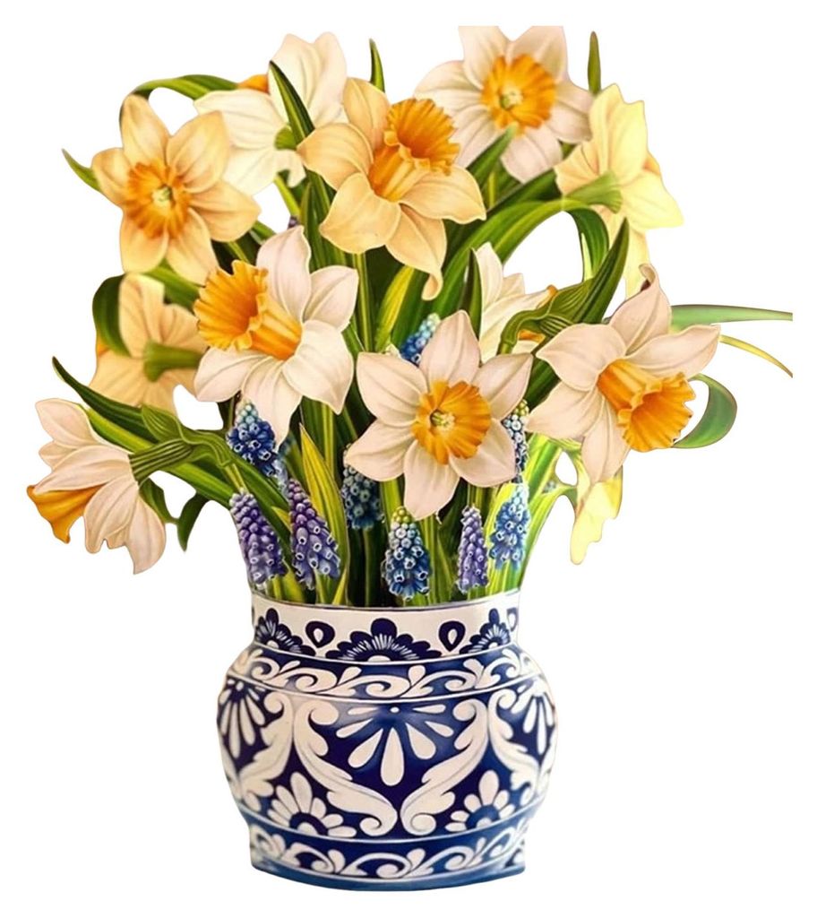Pop-up-Karte mit Papierblumenmotiv, lebensgroßer Rosen-/Kirschblütenstrauß, 3D-Grußkarte für Muttertag, Schulabschluss, Jahrestag, Geburtstag ...