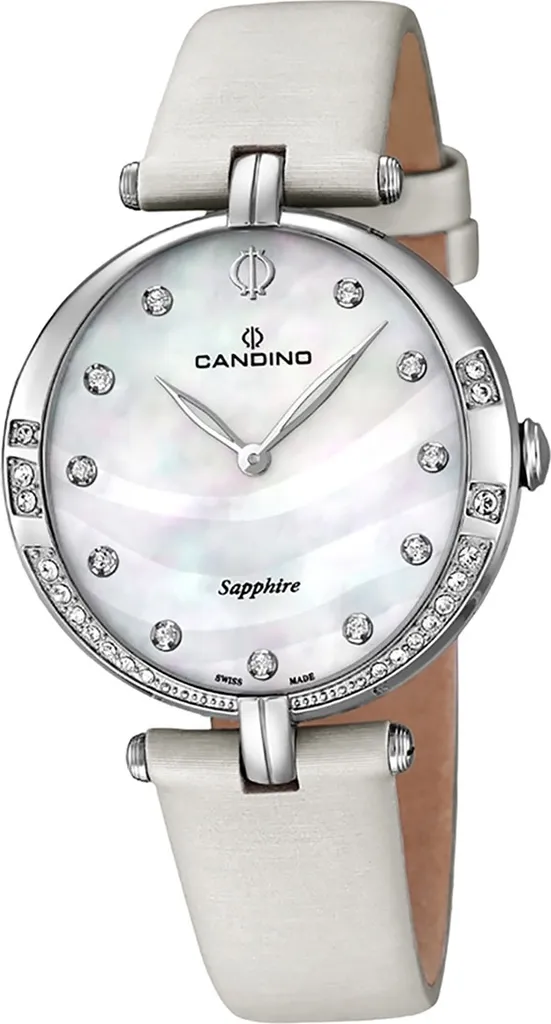 Montre femme acier inoxydable Candino Cadran Blanc Crème Élégante