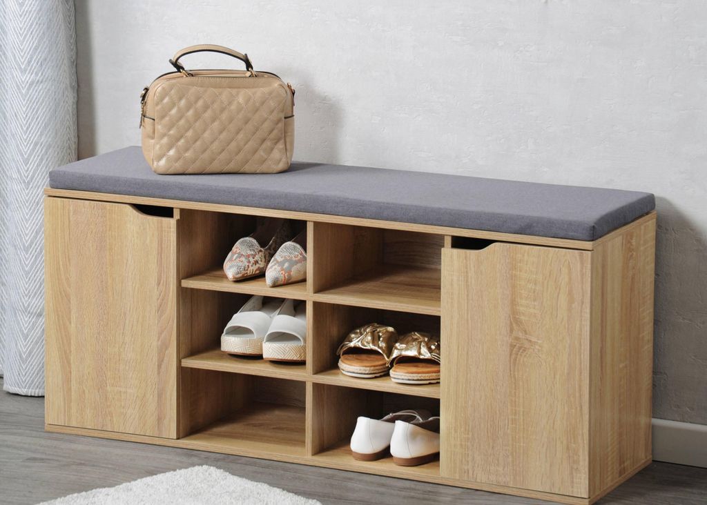 Botník se sedákem a úložnými boxy, Imitácia dřeva 103 x Obrázok produktu 
