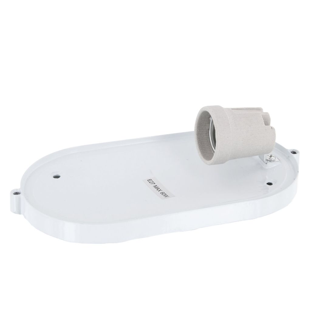 Aluminium Kellerleuchte IP54 E27 - weiß Produktbild 2