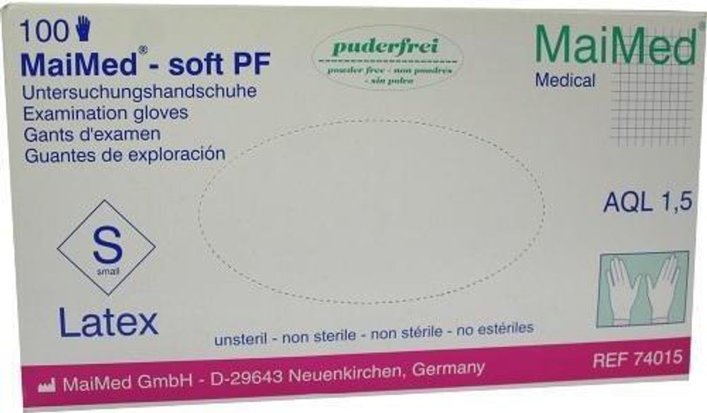 MaiMed Einmalhandschuhe med-soft Latex Größe S Produktbild 6