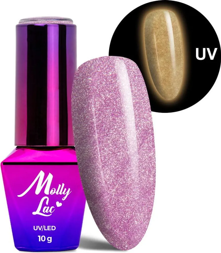 Vernis Semi-Permanent Brillant la Nuit MollyLac 674 pour Soirées