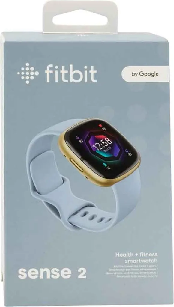 Fitbit Sense 2 FB521GLBM avec Capteur de Stress et ECG Soft Gold Blue - 18