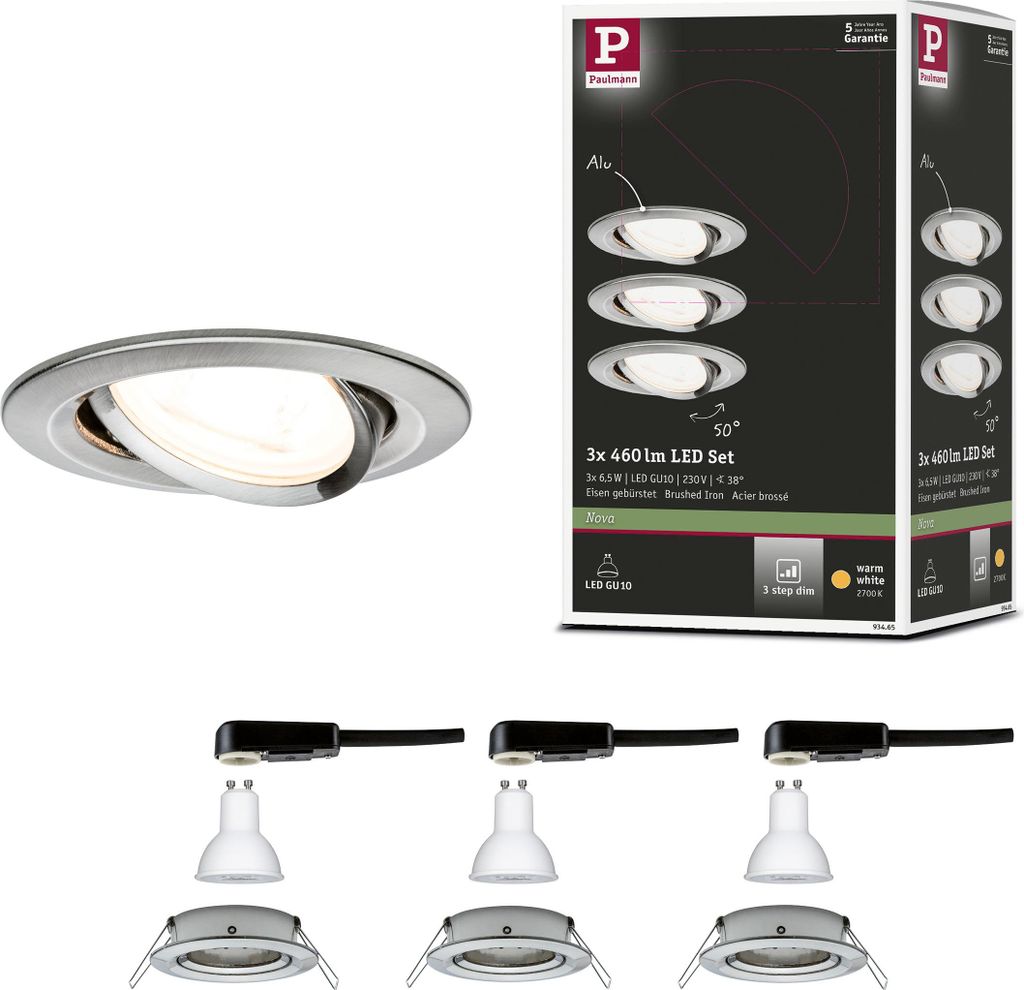 Paulmann Luce da incasso LED Nova basic set orientabile Immagine del prodotto 