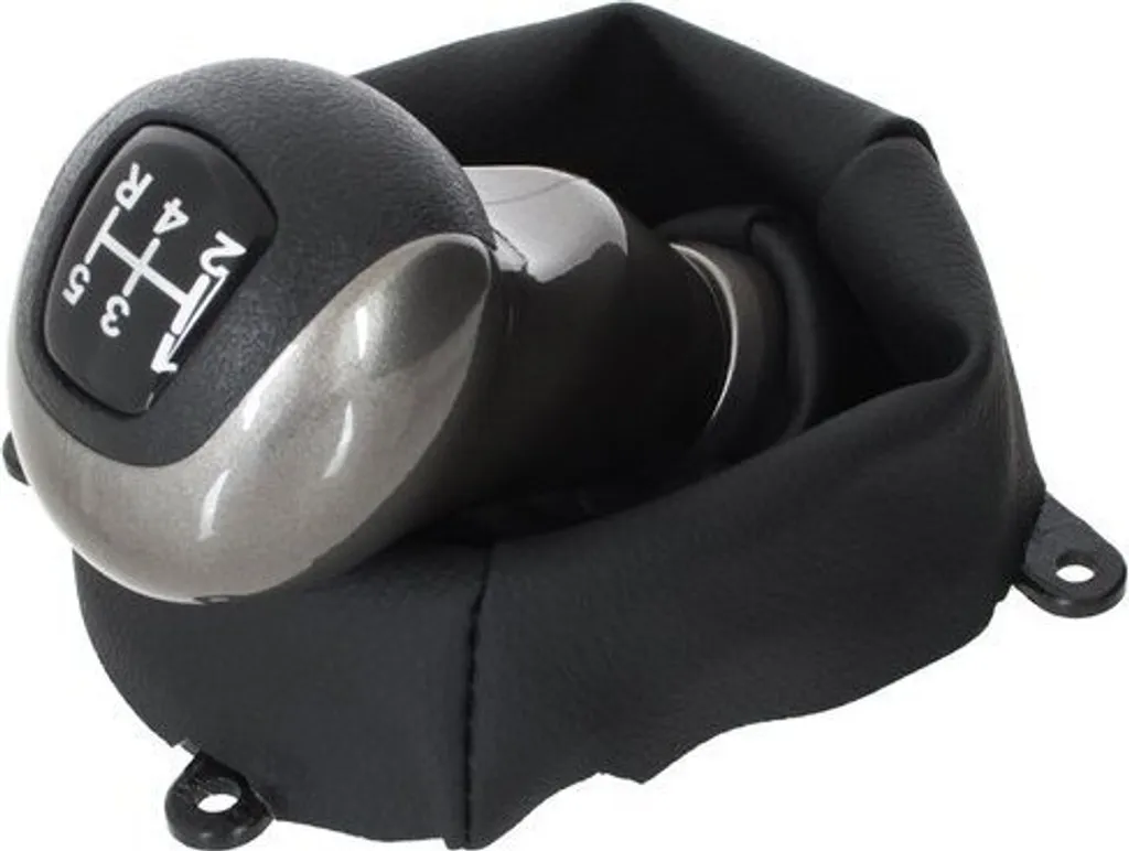Kit soufflet de levier de vitesse noir et argent pour boîte manuelle
