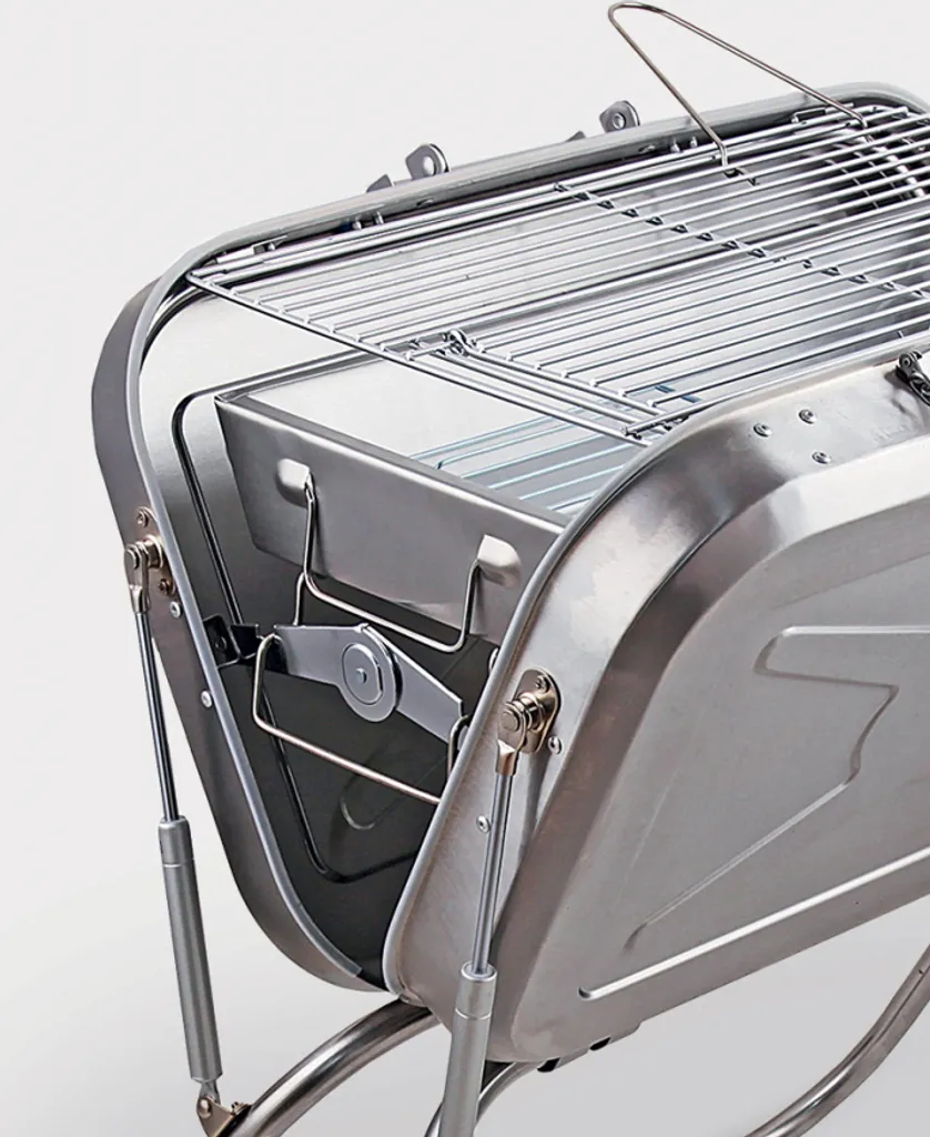 Petit Barbecue Valise Charbon Pliable Portable, Idéal Balcon Beech
