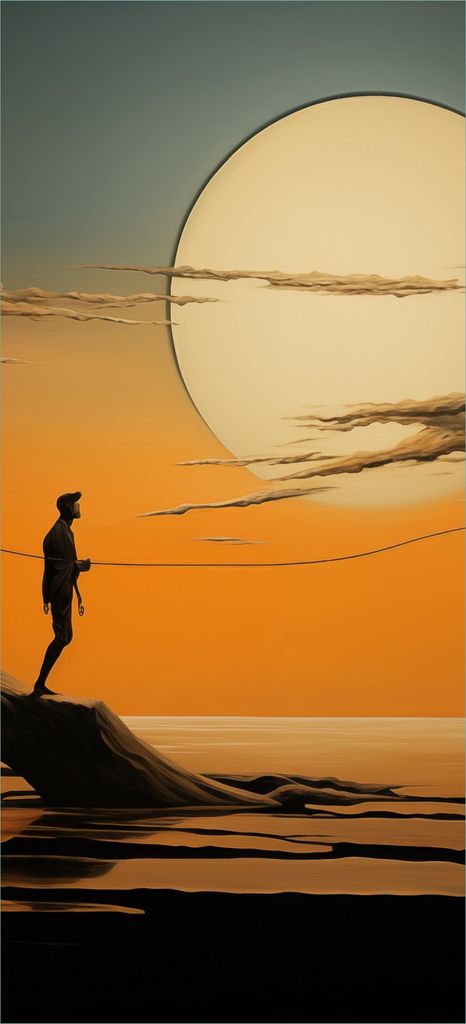 Wallario selbstklebende Türtapete 93 x 205 cm mit Schutzlaminat - Einsam im Sonneruntergang