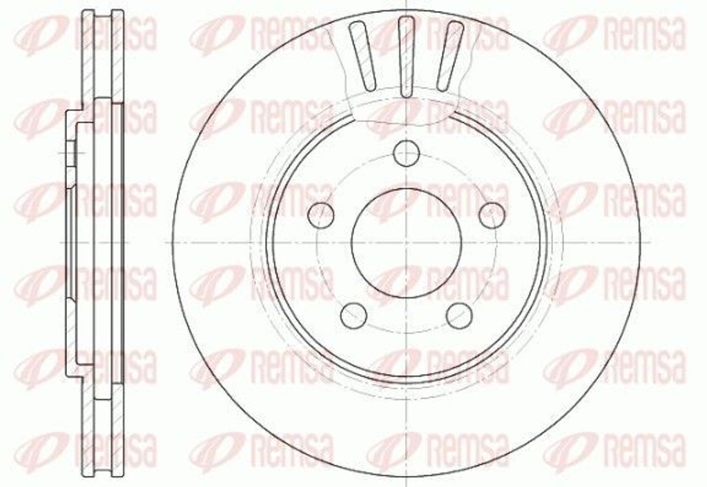 2x REMSA Bremsscheibe 6947.10 vorne für CHRYSLER SEBRING Cabriolet (JR) 260mm