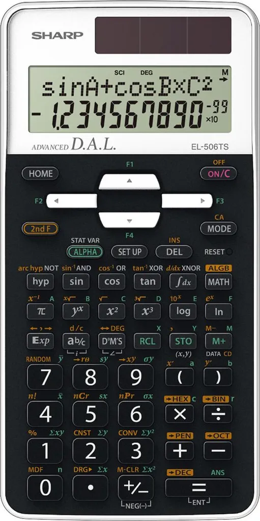 Sharp EL506TSBWH Calculatrice Scientifique Avancée - 468 Fonctions Noir