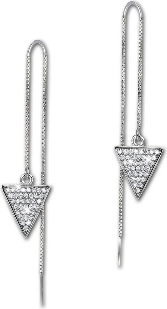 SilberDream weiß Ohrringe Dreieck Zirkonia Damen 925 Silber Produktbild 