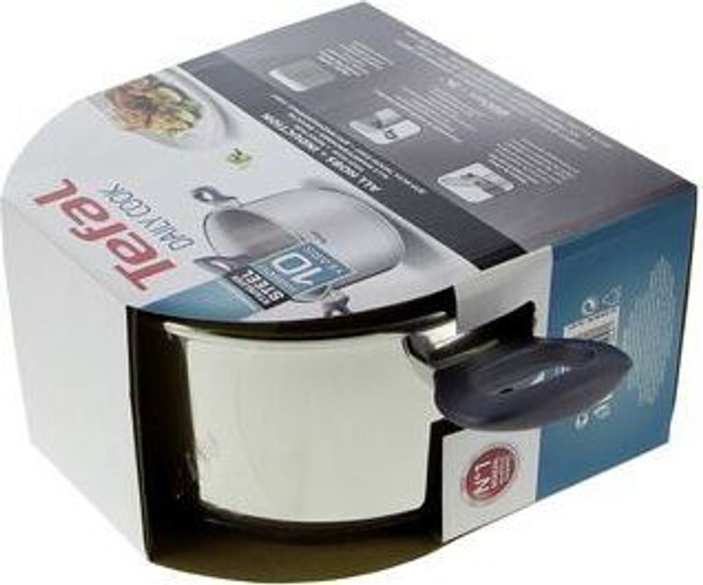 Tefal Daily COOK G71244 Kochtopf inkl. Deckel, Edelstahl, 20 cm Durchmesser, Induktionsherd-geeignet