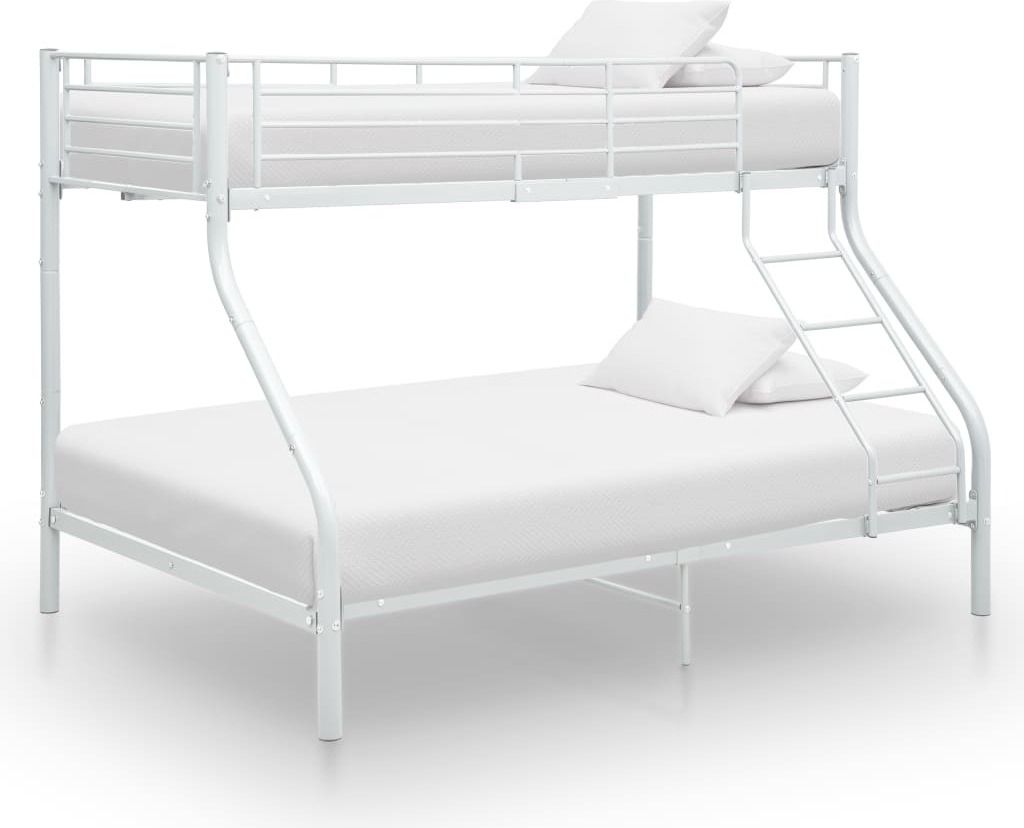 vidaXL Sommier de lit superposé Blanc Métal 140x200 Image du produit 
