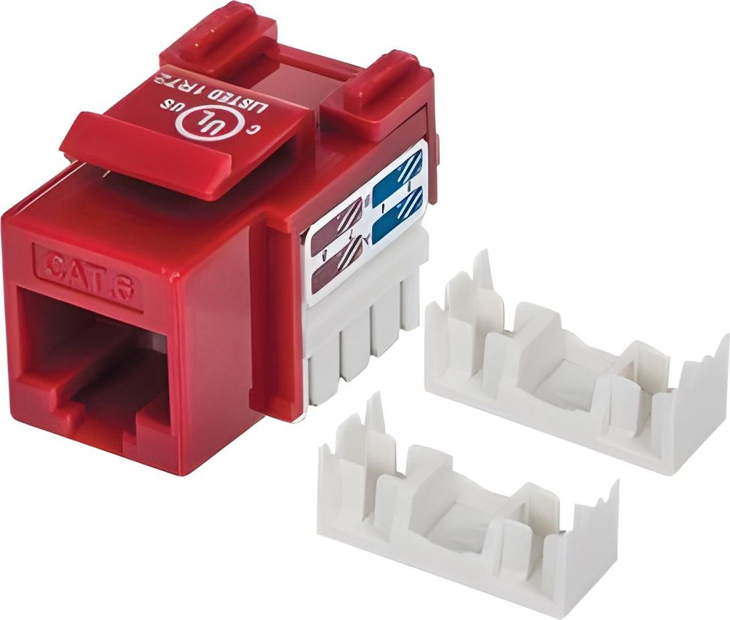 INTELLINET Keystone Jack Cat6 Punch-down UTP rot
