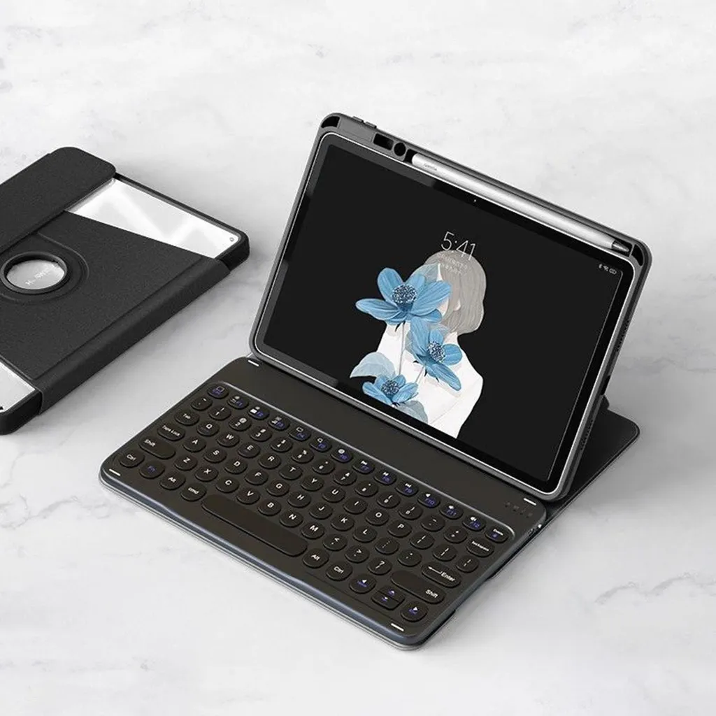 INF Custodia con tastiera Bluetooth girevole a 360° per Tab A9 Plus 11" - 2