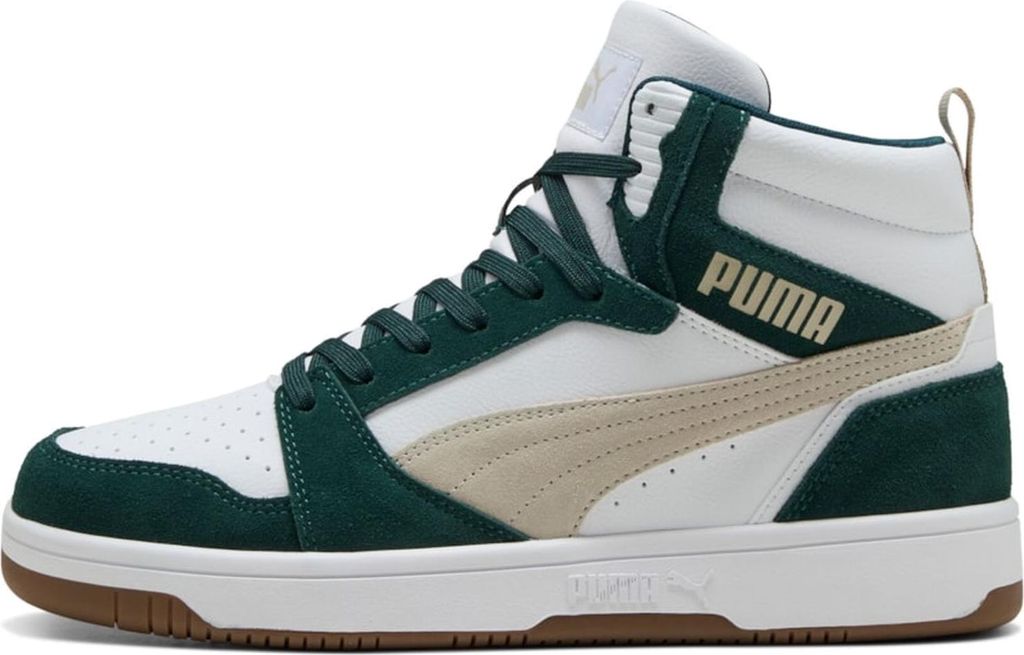 Puma Rebound v6 SD White-Desert Dust-Green Terrain Größe EU 41