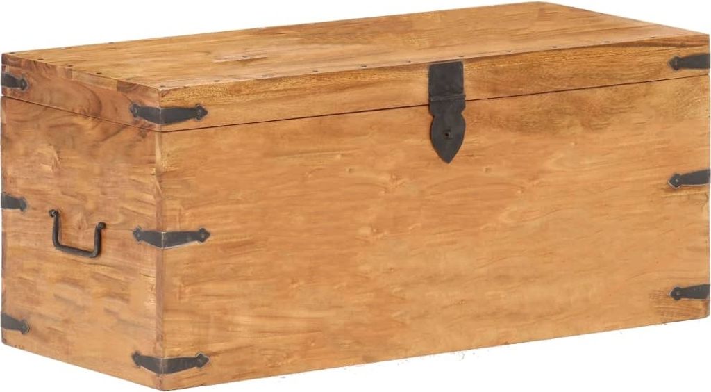 Truhe 90x40x40 cm Massivholz Akazie