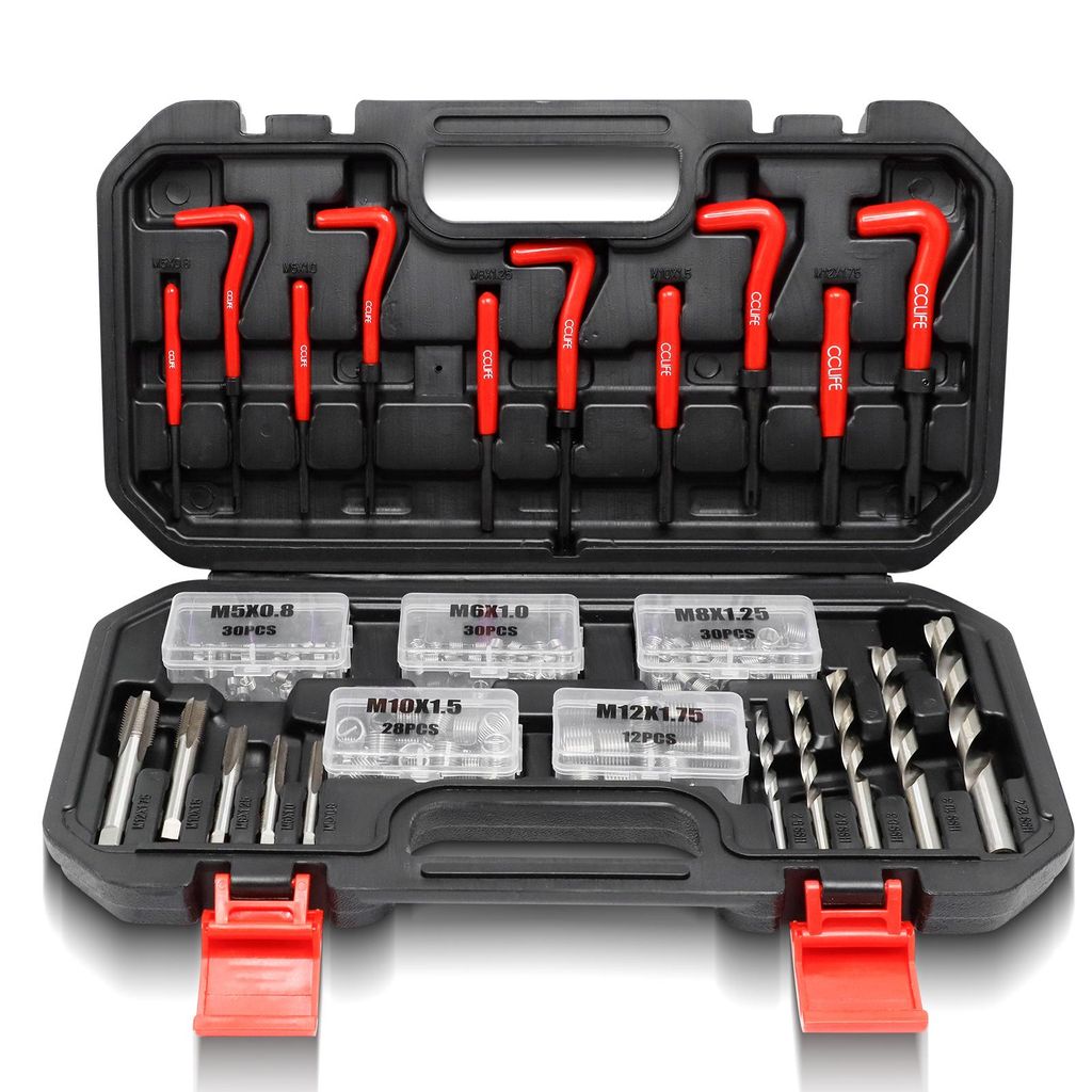 CCLIFE 150-teiliges Gewinde-Reparatur-Set HSS