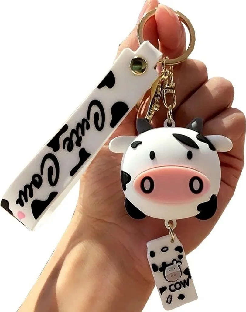 Set Di 2 Portachiavi Mucca Delle Highlands Con Perline Silicone E Nappe, Stile Barra E Bracciale, Simpatici Accessori Regalo