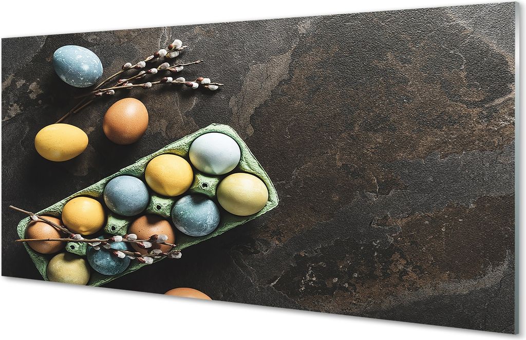 Spritzschutz 100x50 Wandkunst Eier Basis
