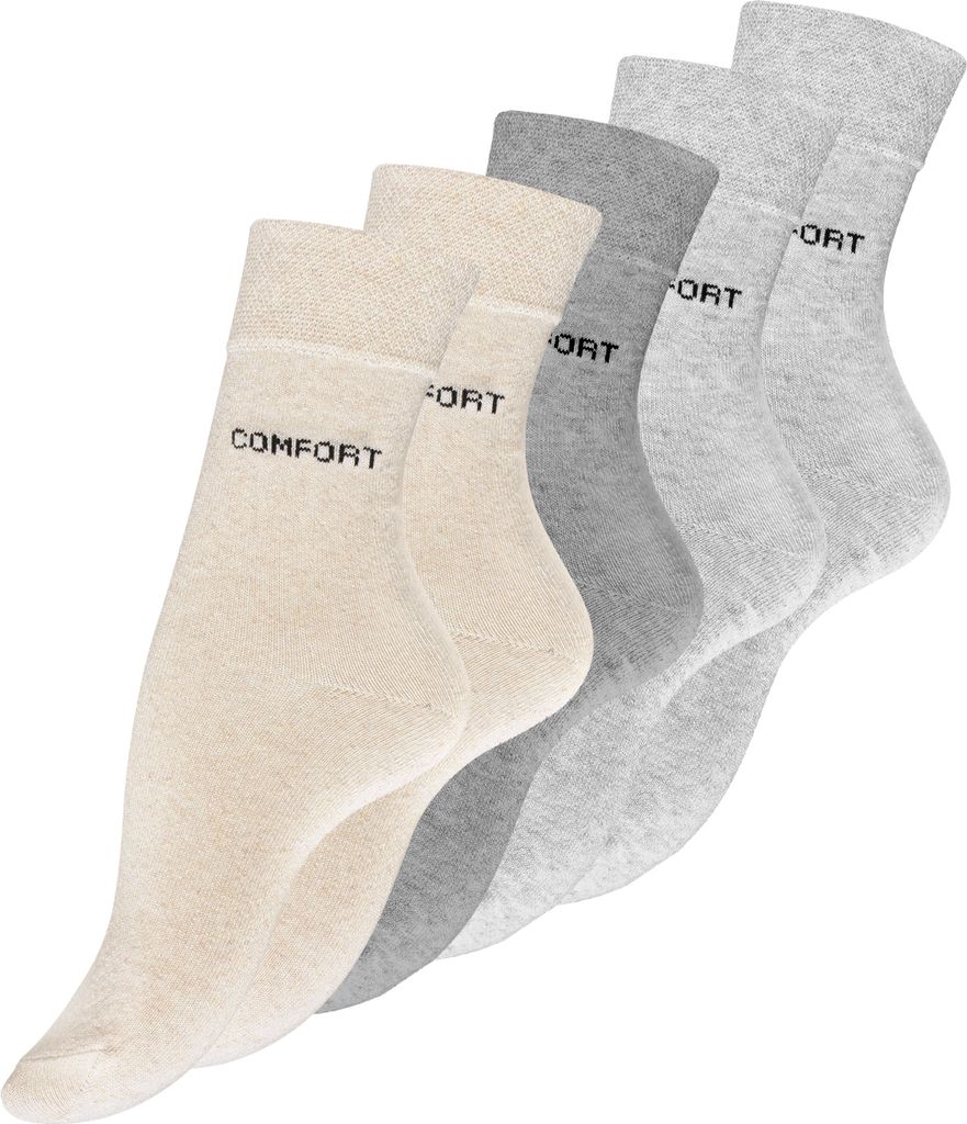 Cotton Prime® 10 Paar Damen Socken ohne Gummibund 35-38 Produktbild 
