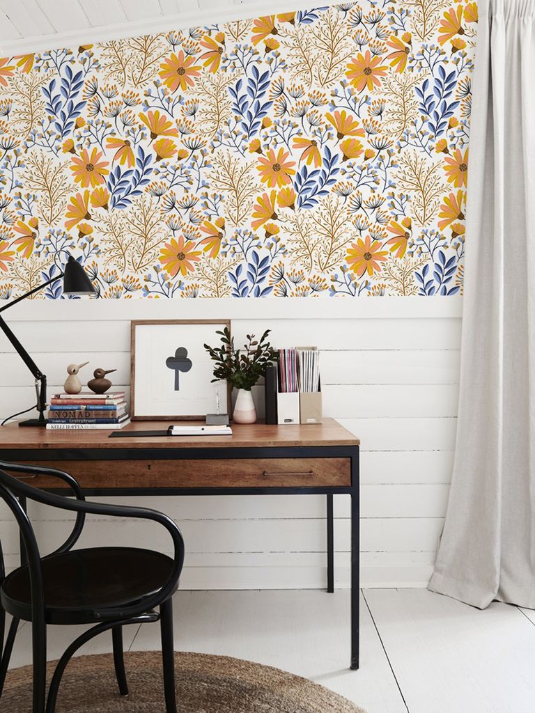Coloray Fototapete 290x290 cm Vlies-Fototapete - Böhmisches Blumen