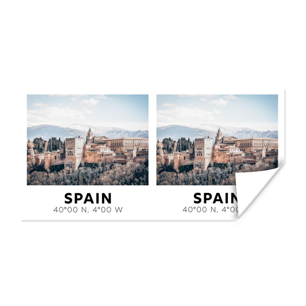 MuchoWow Poster Spanien - Burg - Berge - Sommer 160x80 cm - Foto Poster