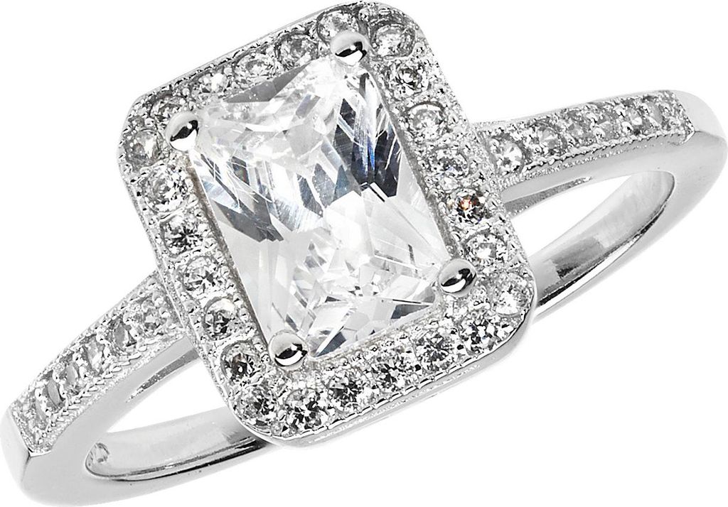 Eleganter 925 Sterling Silber Solitär Verlobung Damen - Ring mit Zirkonia, 59 (18.8); TRS22290RSR