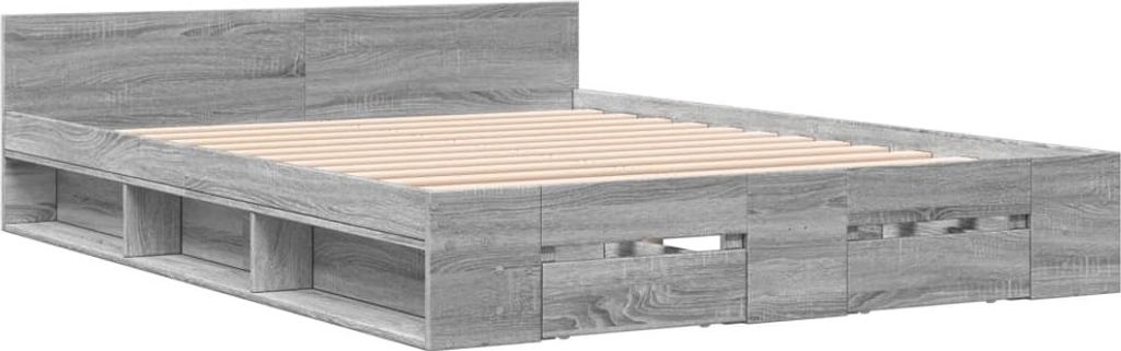 "im Sonderangebot"Bettgestell/Doppelbett ️Hochwertiges - Polsterbett Erwachsene/r /Kind - mit Schubladen Grau Sonoma 120x200cm Holzwerkstoff - Kl...