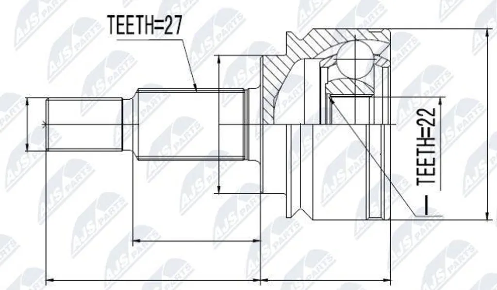 Kit Joint Homocinétique NPZ-RE-038 Haute Résistance pour Transmission OE