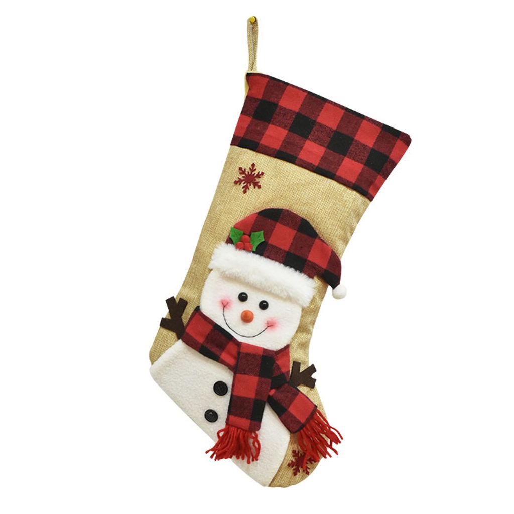 Toyland Con Finiture in Pelliccia-Calze di Natale Tartan 46 cm