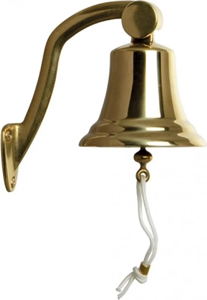 Cloche de bateau en laiton Ø 175 mm décor marine - 1 pièce