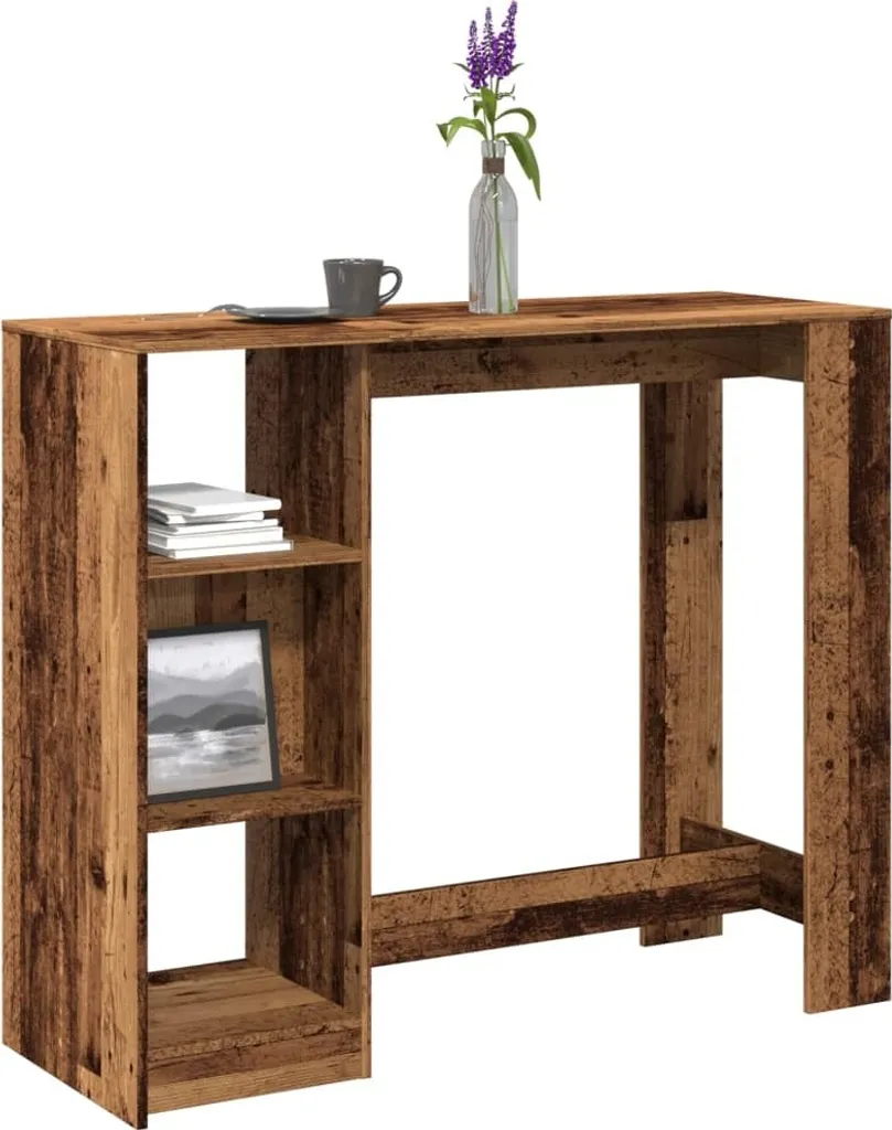 Mobile Bar Maison Exclusive 124 cm Legno Antico con Porta Bottiglie