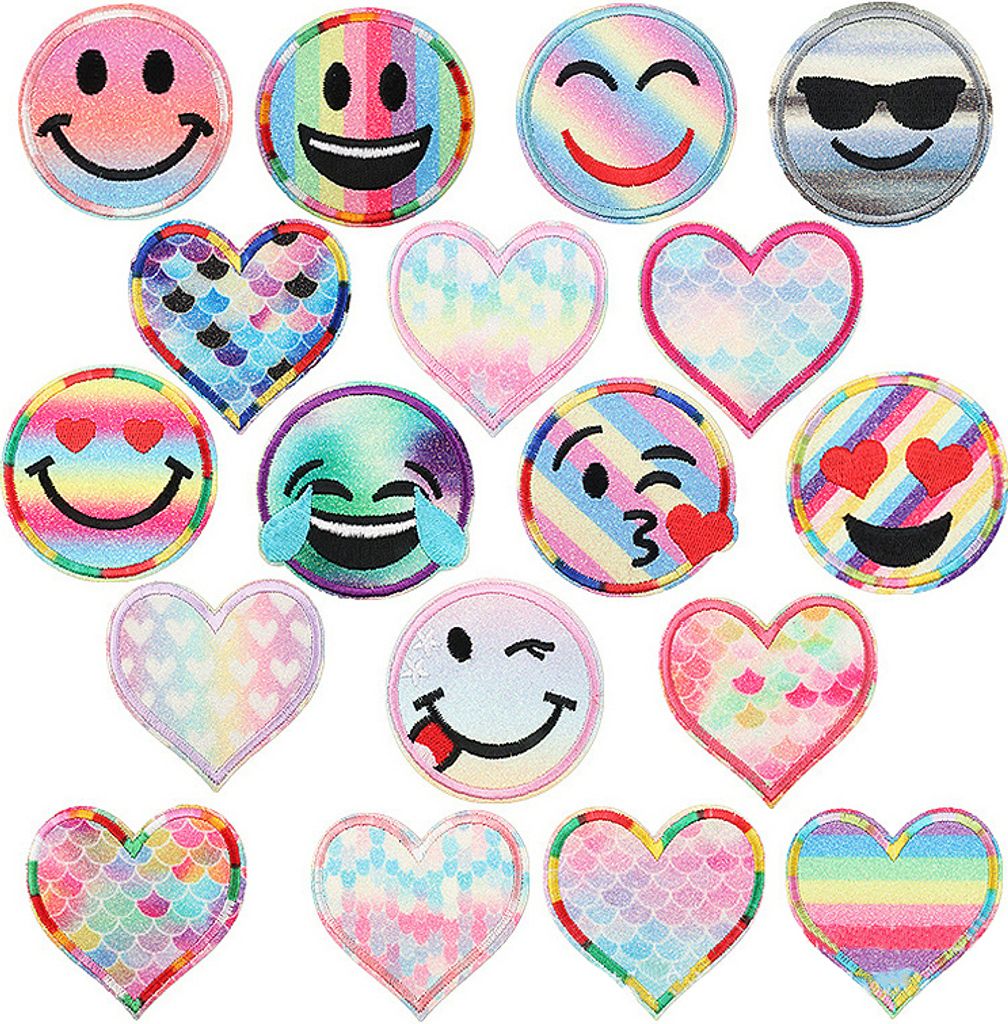INF 18-teiliges Patch-Set - Gestickte Aufbügler