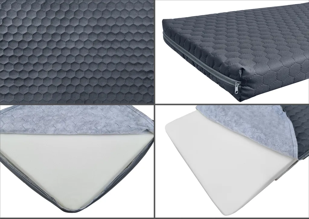 Cuscino Grigio per Cani 60x40 cm - Materasso Sfoderabile V-30.50 - 2
