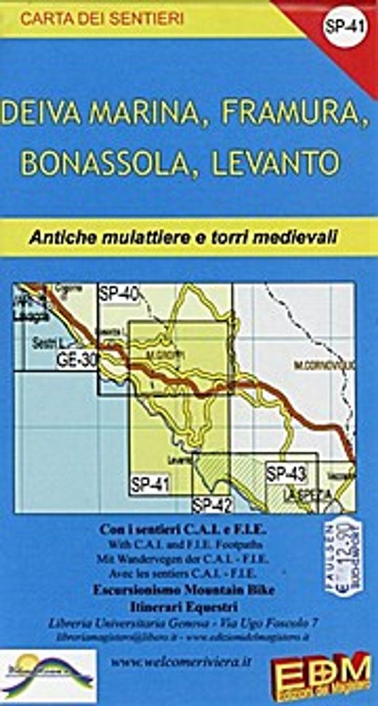 EDM Wanderkarte Deiva Marina, Framura, Bonassola, Levanto