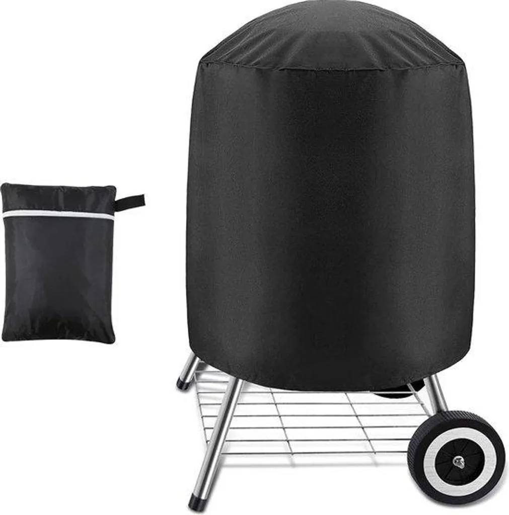 Bâche de protection ronde pour barbecue charbon 57cm résistante UV noire