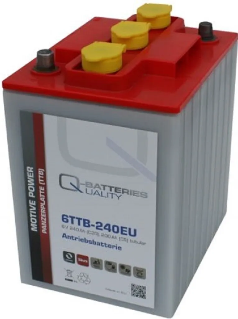 Batterie de traction 6V 240Ah C20 plaque tubulaire Q-Batteries 6TTB-240EU