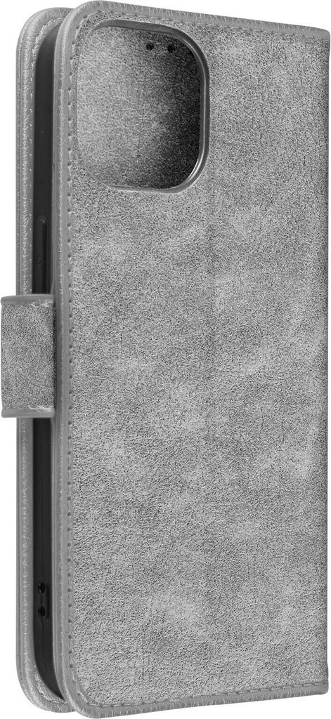 Etui Kunstleder mit Standfunktion für Apple iPhone 15 Pro Max – Grau