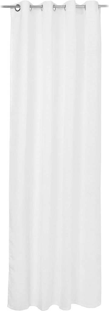 Ösenschal - Weiß - Polyester - 140 x 245 cm - mit Lochstickerei