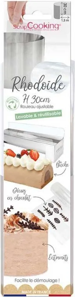 Rotolo Acetato Alimentare 30cm x 1,5m | Nastro Rhodoïd per Dolci